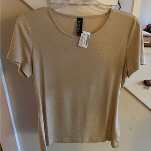 Berek Shimmering Gold Short Sleeve Top